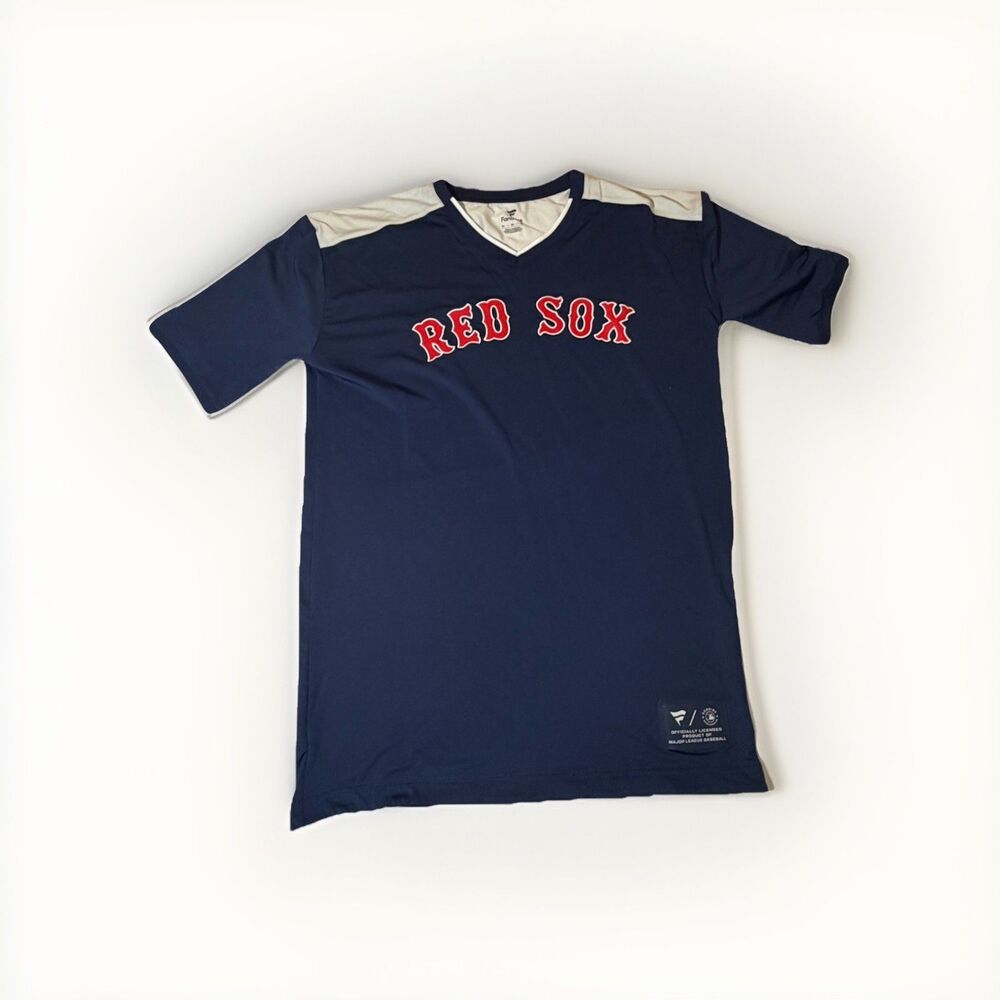 New Boston Red Sox Fanatics MLB Jersey Shirt Men’s Medium Blue Stitched Logo
